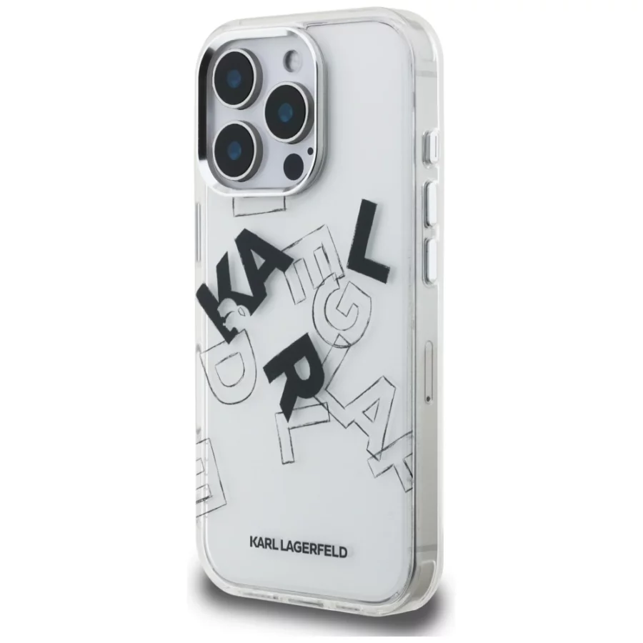 Etui Karl Lagerfeld IML Sketched Graphic na iPhone 16 Pro - przezroczyste
