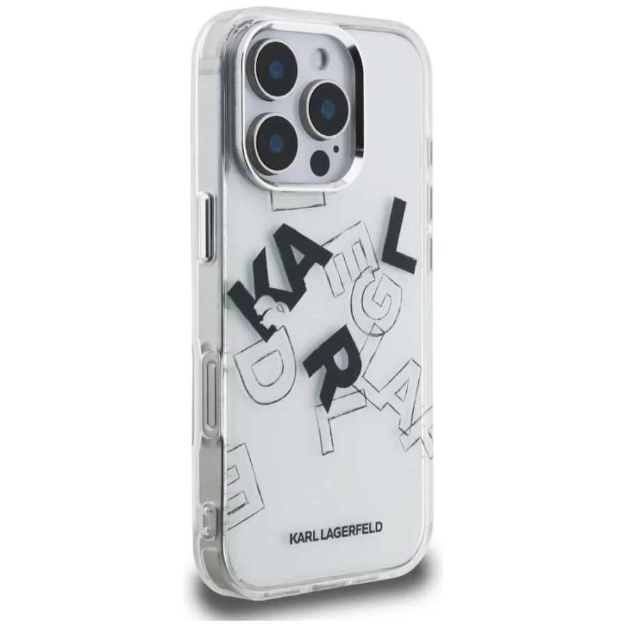 Etui Karl Lagerfeld IML Sketched Graphic na iPhone 16 Pro - przezroczyste