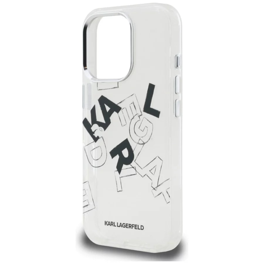Etui Karl Lagerfeld IML Sketched Graphic na iPhone 16 Pro - przezroczyste