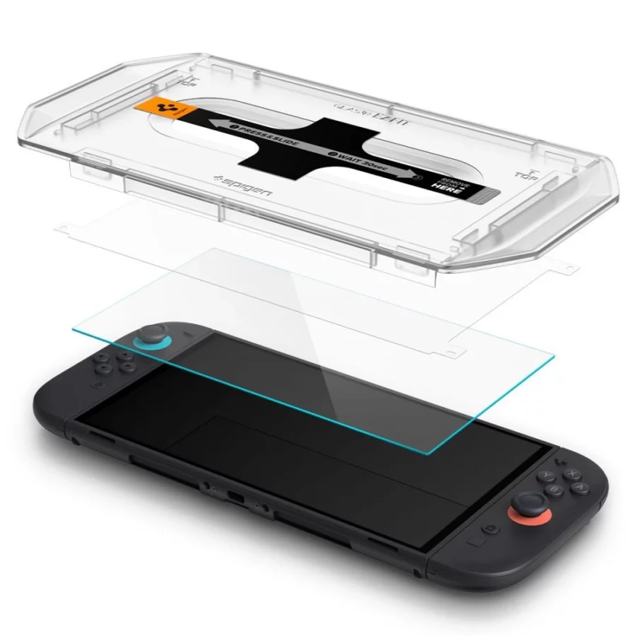 Szkło hartowane Spigen Glas.Tr ”EZ FIT” 2-pack na Nintendo Switch 2 - przezroczyste
