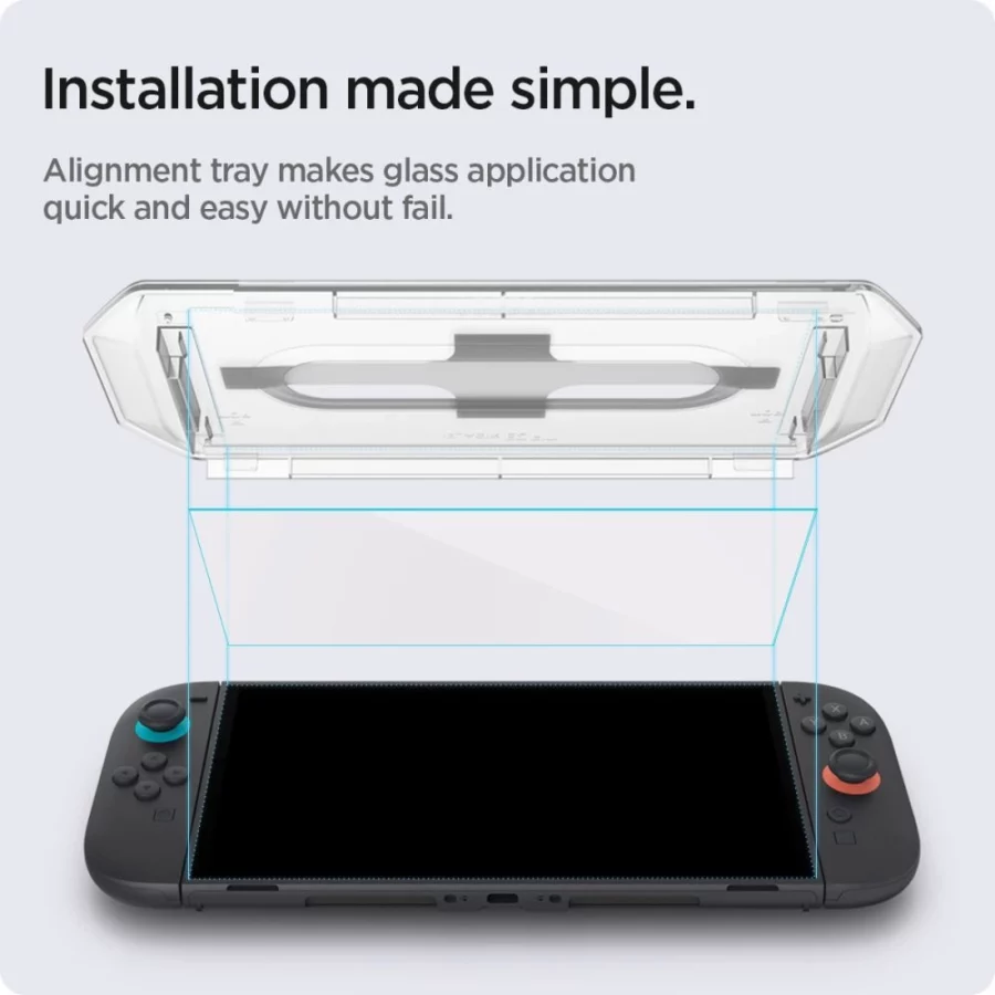 Szkło hartowane Spigen Glas.Tr ”EZ FIT” 2-pack na Nintendo Switch 2 - przezroczyste
