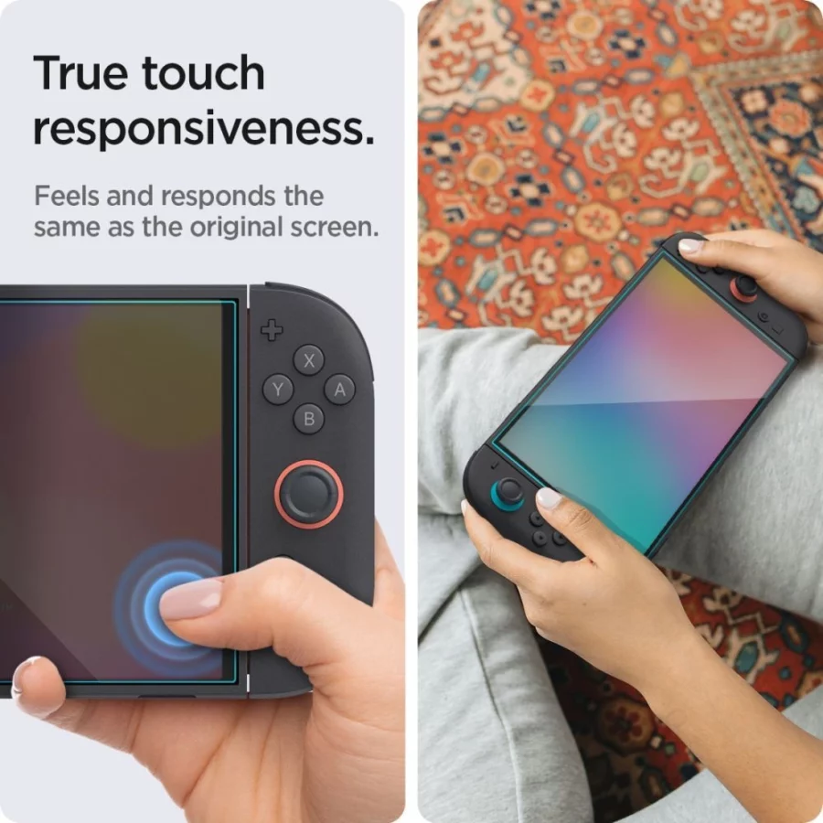 Szkło hartowane Spigen Glas.Tr ”EZ FIT” 2-pack na Nintendo Switch 2 - przezroczyste