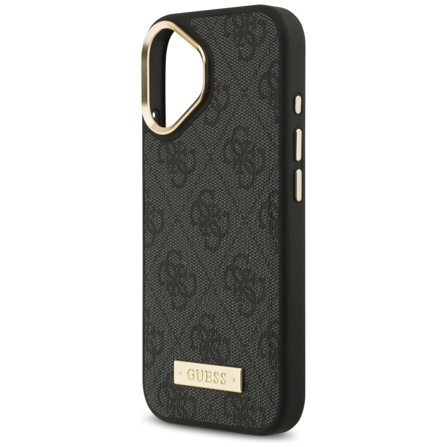 Etui Guess 4G Logo Plate MagSafe do      iPhone 17 czarny
