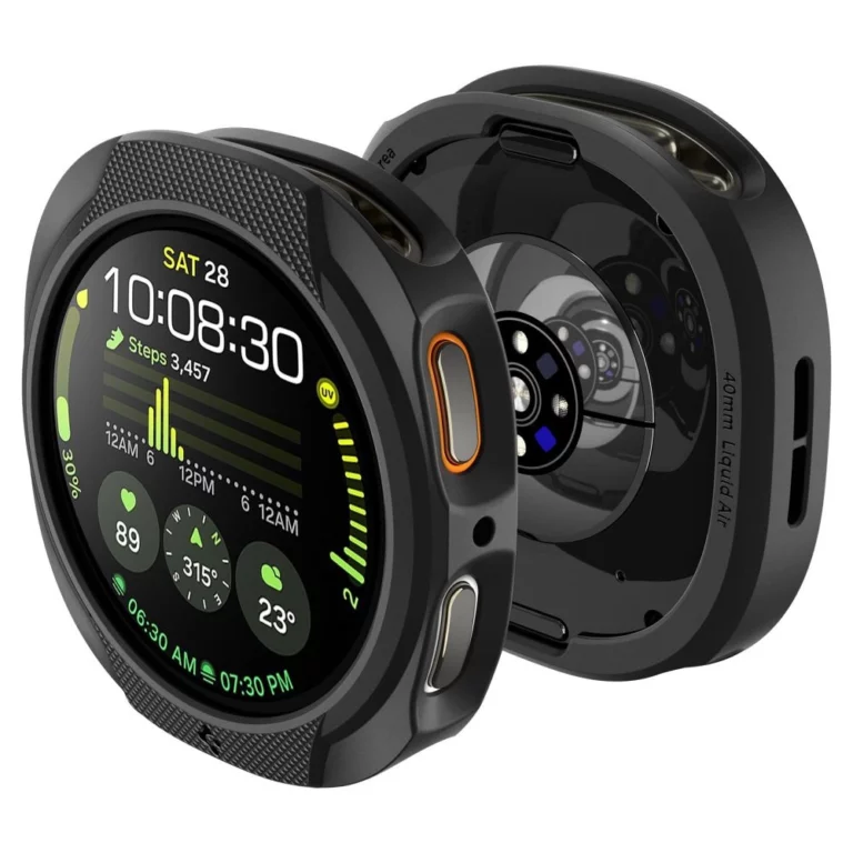 Etui Spigen Liquid Air na Samsung Galaxy Watch 8 44 mm - czarne matowe