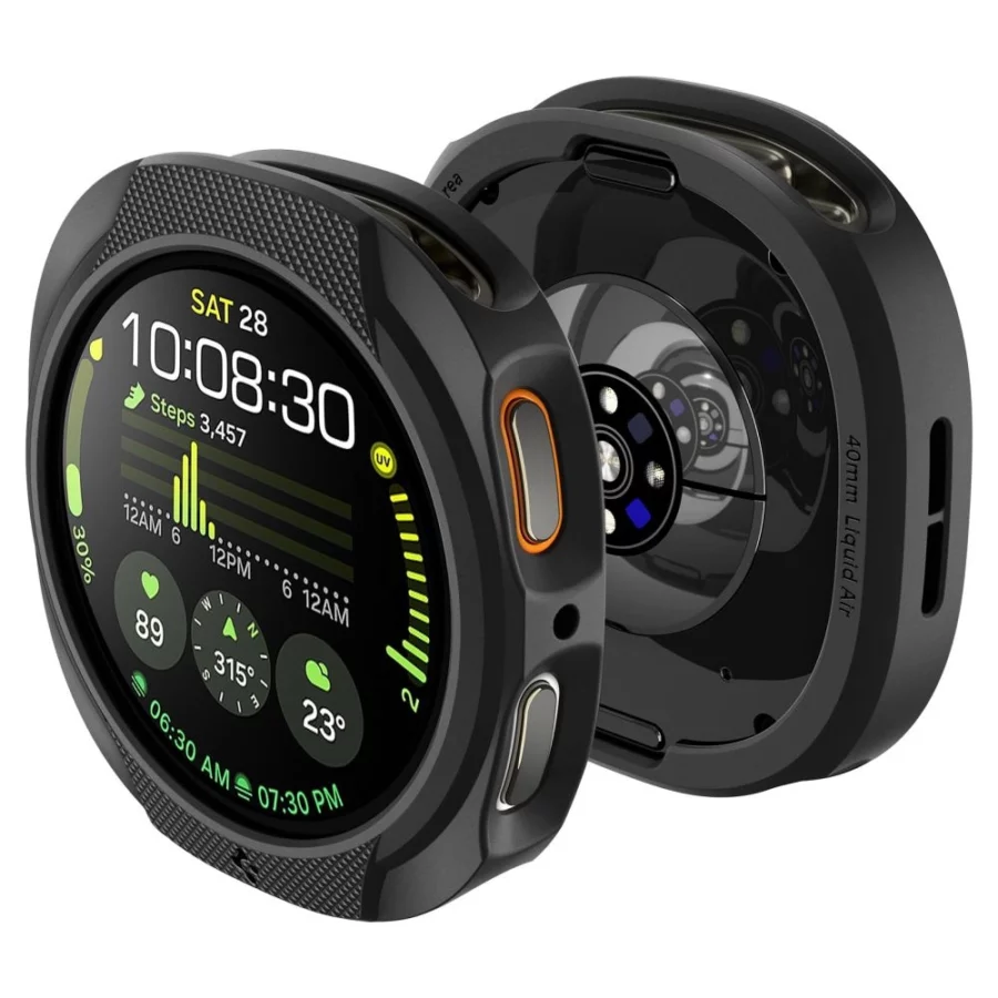 Etui Spigen Liquid Air na Samsung Galaxy Watch 8 44 mm - czarne matowe