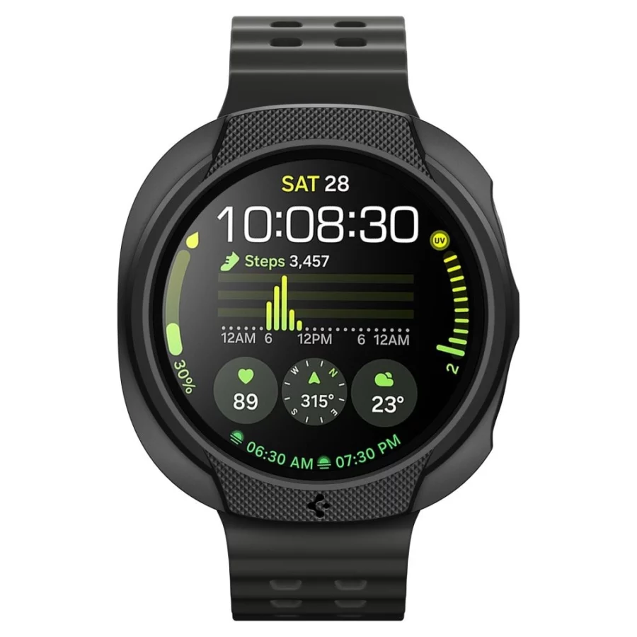 Etui Spigen Liquid Air na Samsung Galaxy Watch 8 44 mm - czarne matowe