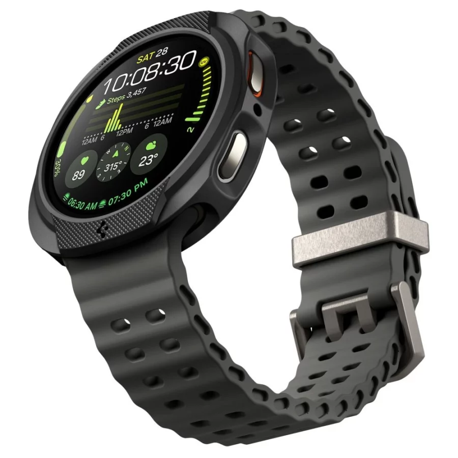 Etui Spigen Liquid Air na Samsung Galaxy Watch 8 44 mm - czarne matowe