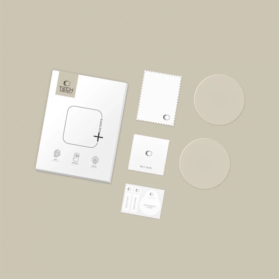 Szkło hartowane Tech-Protect Glass Fit+ 2-pack na Samsung Galaxy Watch 8 44 mm - przezroczyste