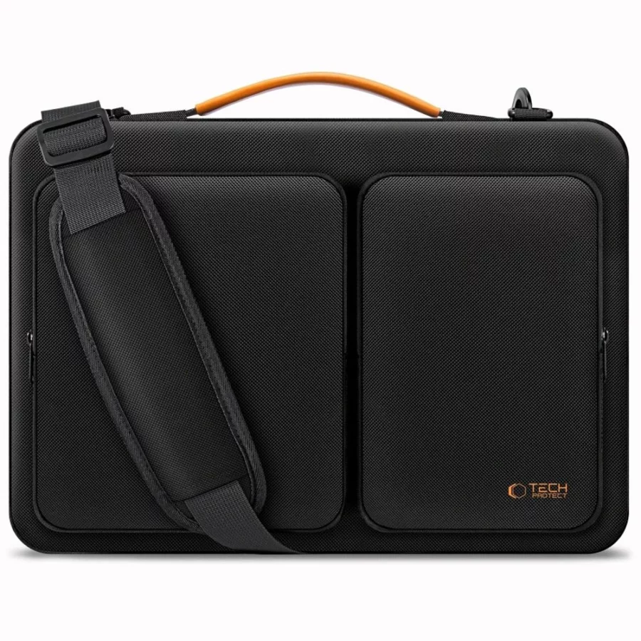 Torba Tech-Protect Defender Bag na laptopa 13-14 - czarno-pomarańczowa