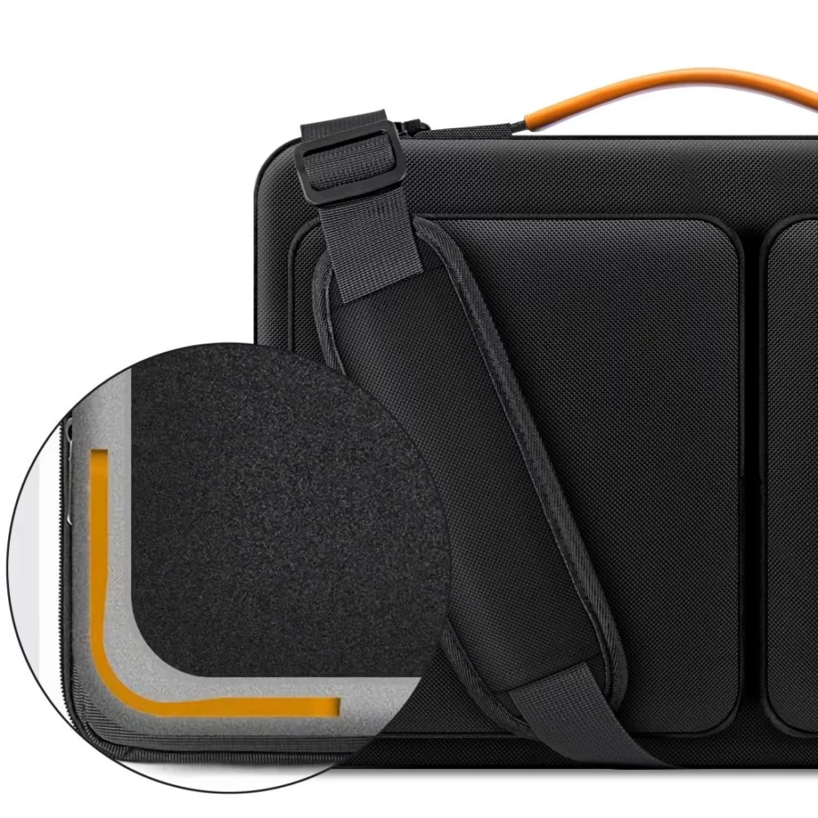 Torba Tech-Protect Defender Bag na laptopa 13-14 - czarno-pomarańczowa