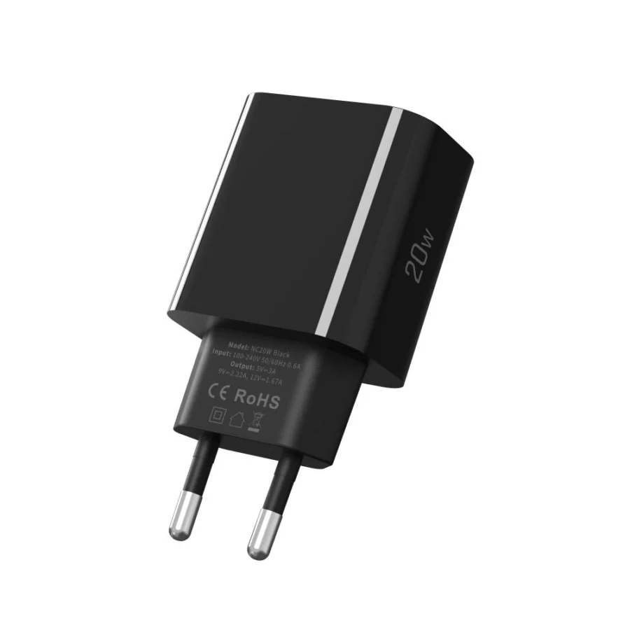 Ładowarka sieciowa Tech-Protect NC20W USB-C 1 port PD20W - czarna