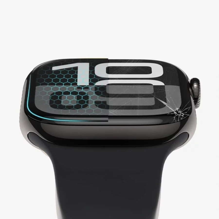 Szkło hybrydowe Tech-Protect Glass Flex+ 2-pack na Apple Watch 10 42 mm - czarne