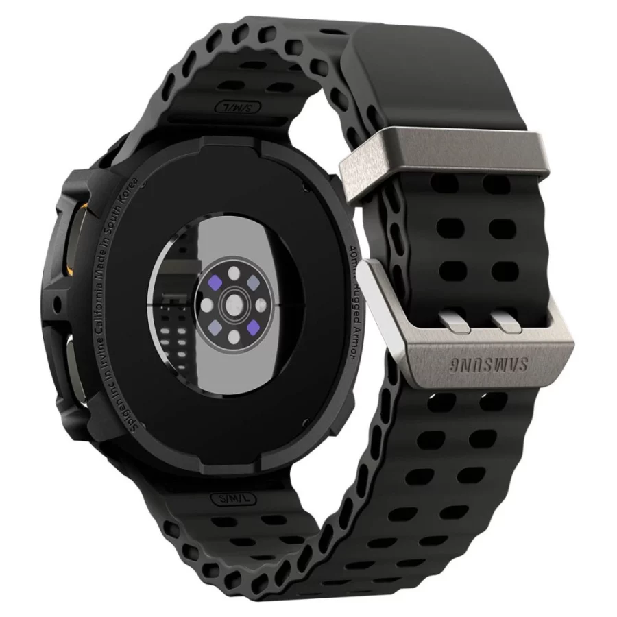 Etui Spigen Rugged Armor na Samsung Galaxy Watch 8 40 mm - czarny mat