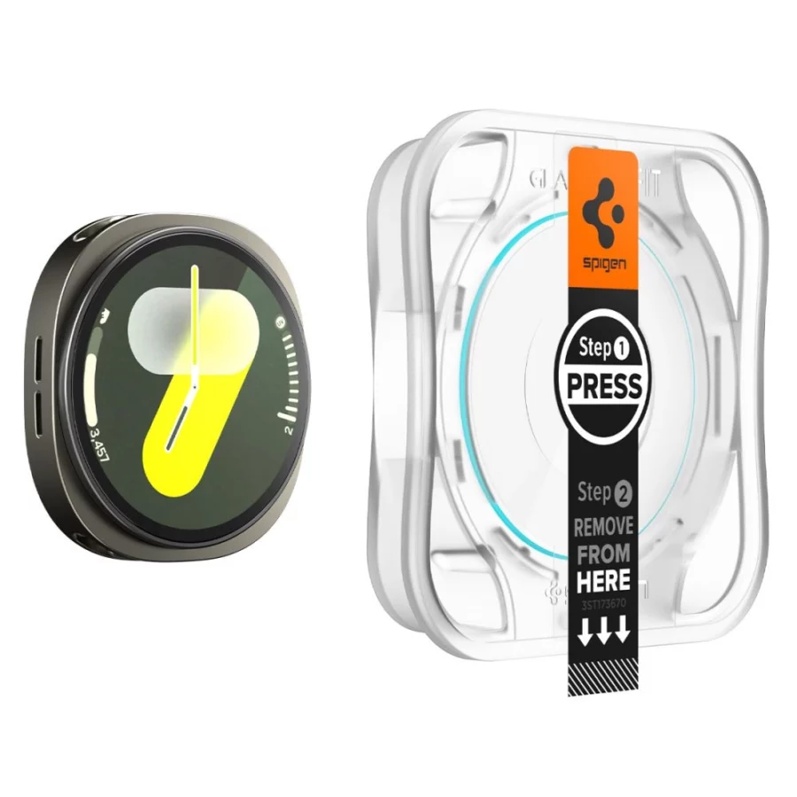 Szkło hartowane Spigen Glas.TR ”Ez-Fit” na Samsung Galaxy Watch 8 40 mm - przezroczyste
