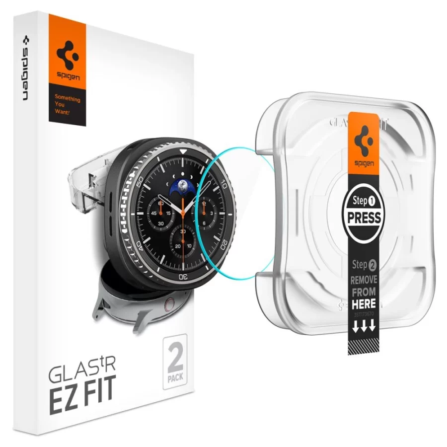 Szkło hartowane Spigen Glas.TR ”Ez-Fit” na Samsung Galaxy Watch 8 Classic 46 mm - przezroczyste