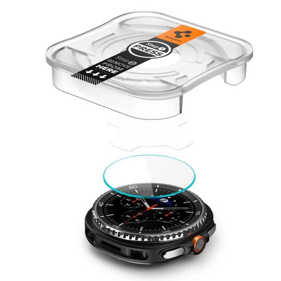 Szkło hartowane Spigen Glas.TR ”Ez-Fit” na Samsung Galaxy Watch 8 Classic 46 mm - przezroczyste