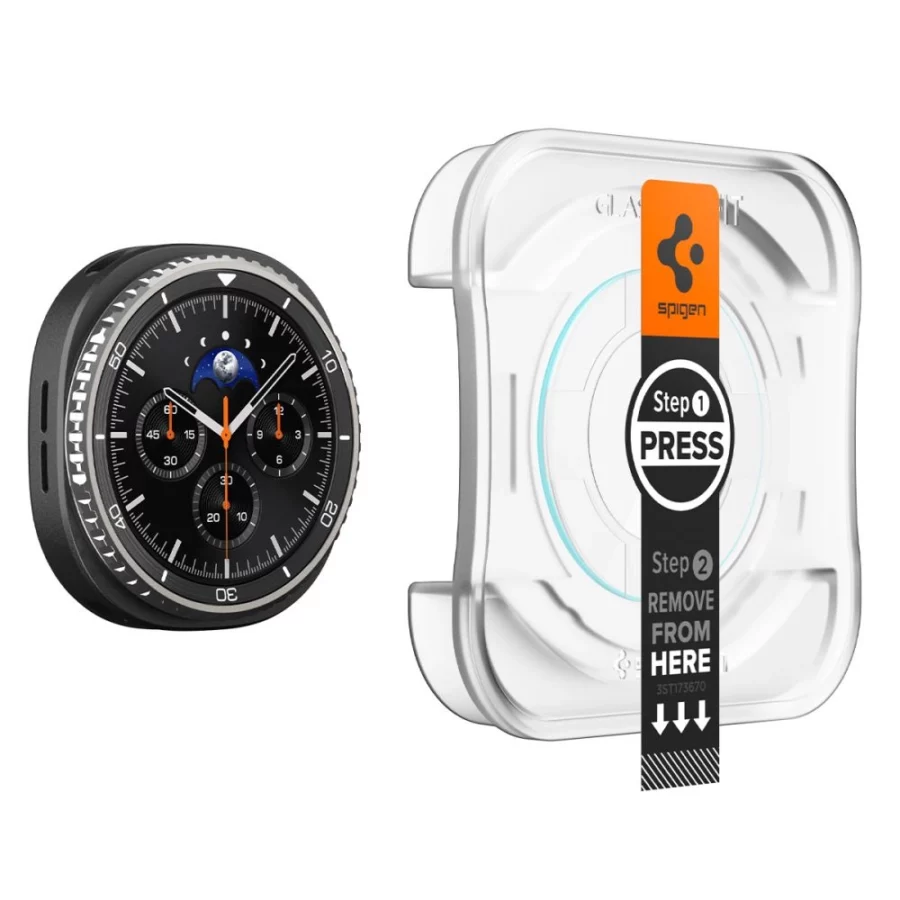 Szkło hartowane Spigen Glas.TR ”Ez-Fit” na Samsung Galaxy Watch 8 Classic 46 mm - przezroczyste