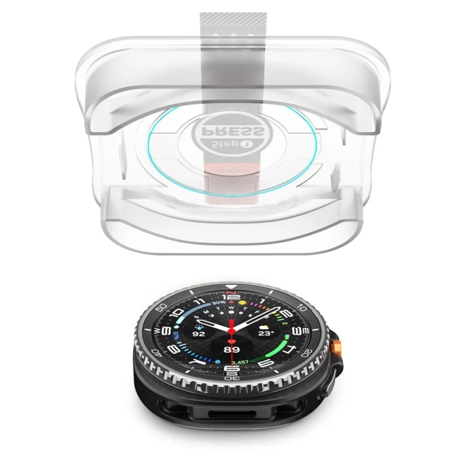 Szkło hartowane Spigen Glas.TR ”Ez-Fit” na Samsung Galaxy Watch 8 Classic 46 mm - przezroczyste