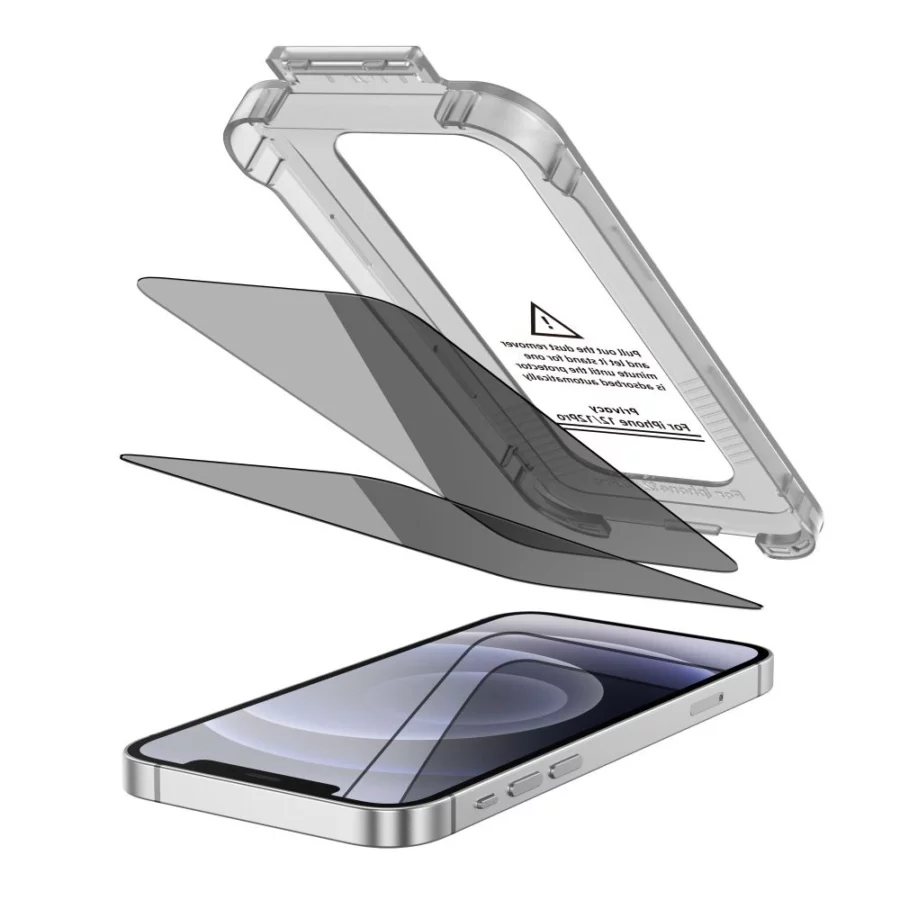 Szkło prywatyzujące Tech-Protect Quick Set Spy+ 2-pack na iPhone 12 / 12 Pro