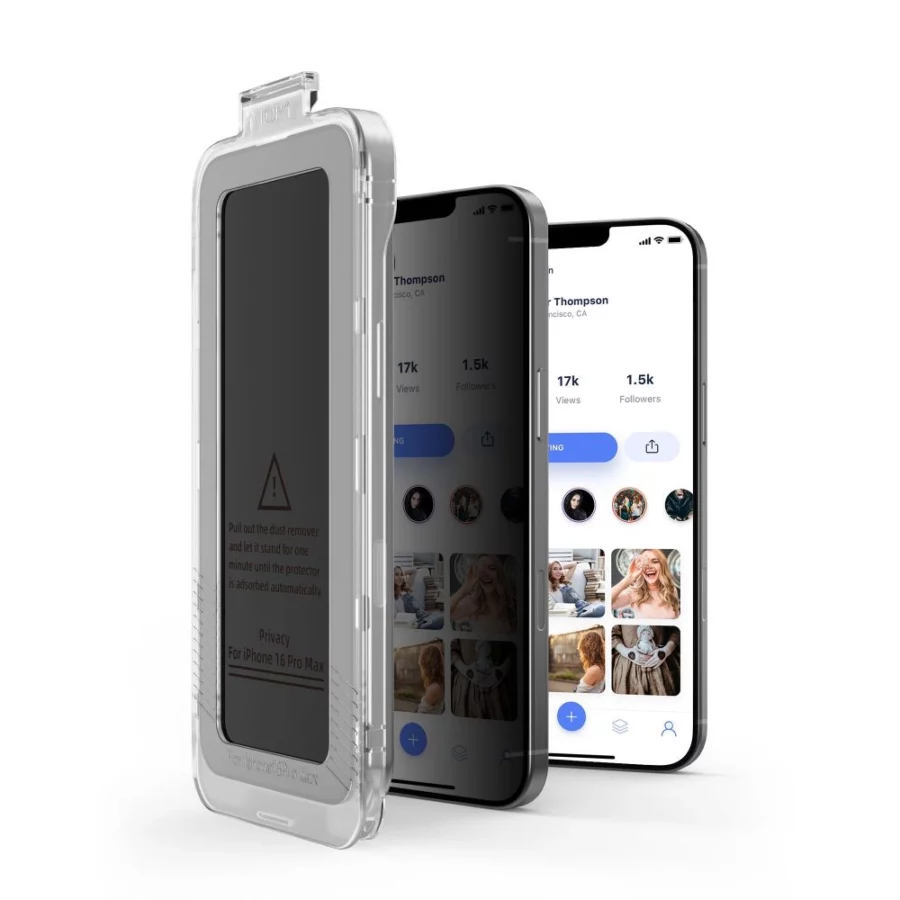 Szkło prywatyzujące Tech-Protect Quick Set Spy+ 2-pack na iPhone 12 / 12 Pro