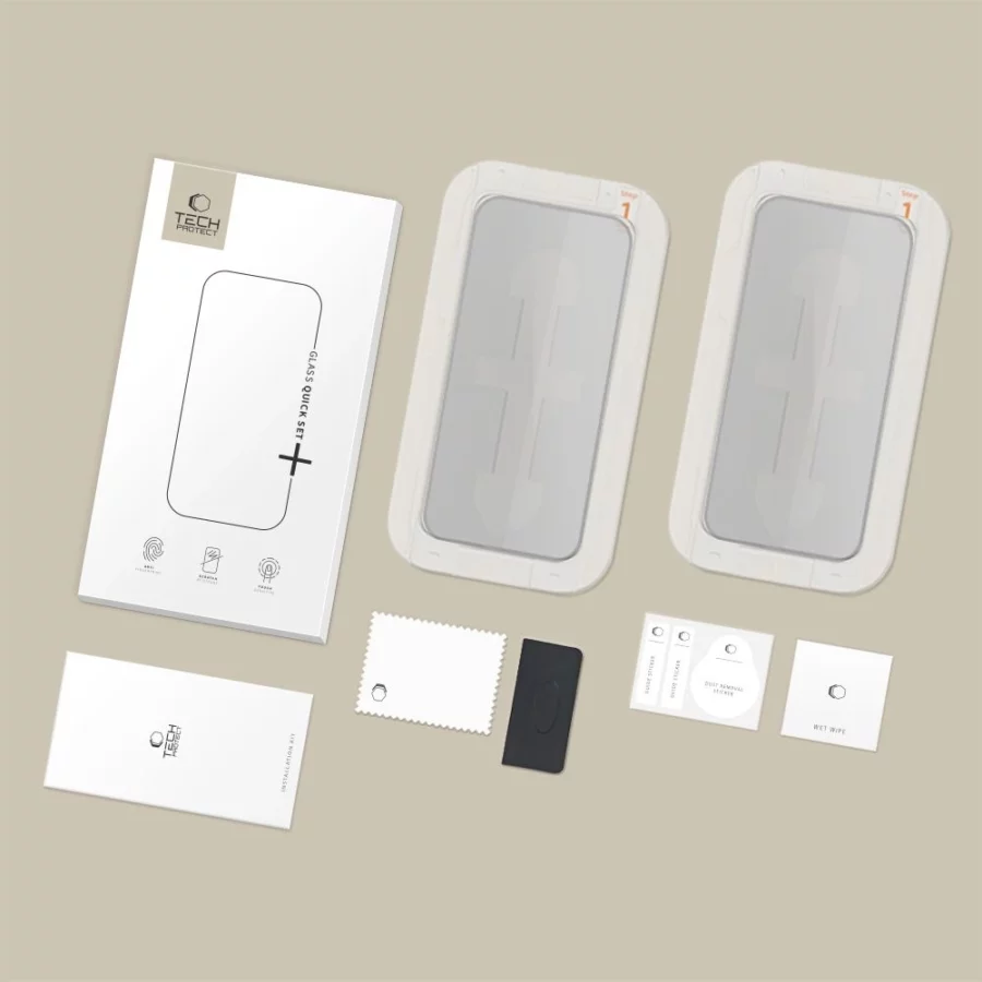 Szkło prywatyzujące Tech-Protect Quick Set Spy+ 2-pack na iPhone 12 / 12 Pro