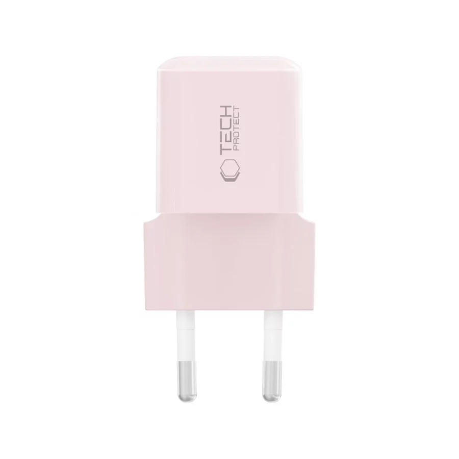 Ładowarka sieciowa Tech-Protect NCM25 USB-C PD 25W - różowa