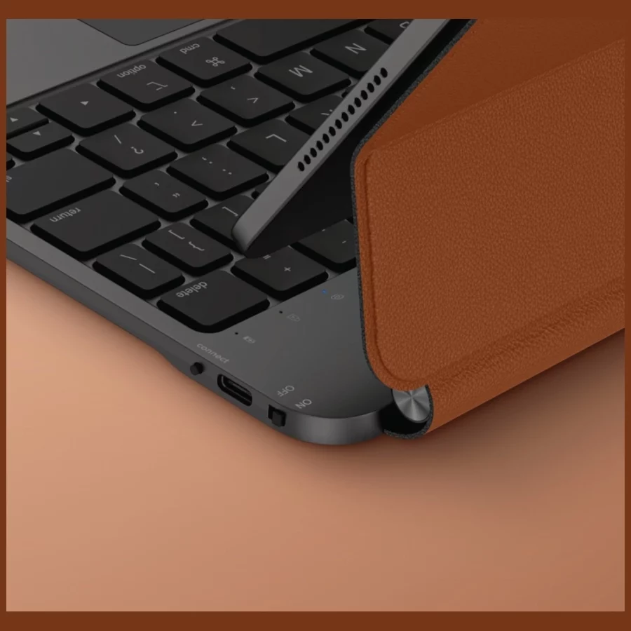 Etui UNIQ Venno Pro Magnetic Smart z klawiaturą do iPad 11" 2025 / iPad Air 11" 2024 / 2025 / iPad Pro 11" 2018 / 2020 / 2021 / 2022 / 2024 - brązowe