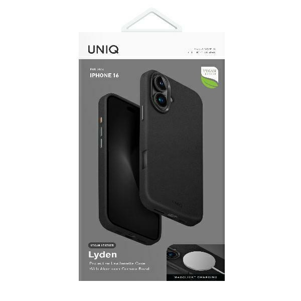 UNIQ etui Lyden iPhone 16 6.1" Magclick Charging czarny/dallas black