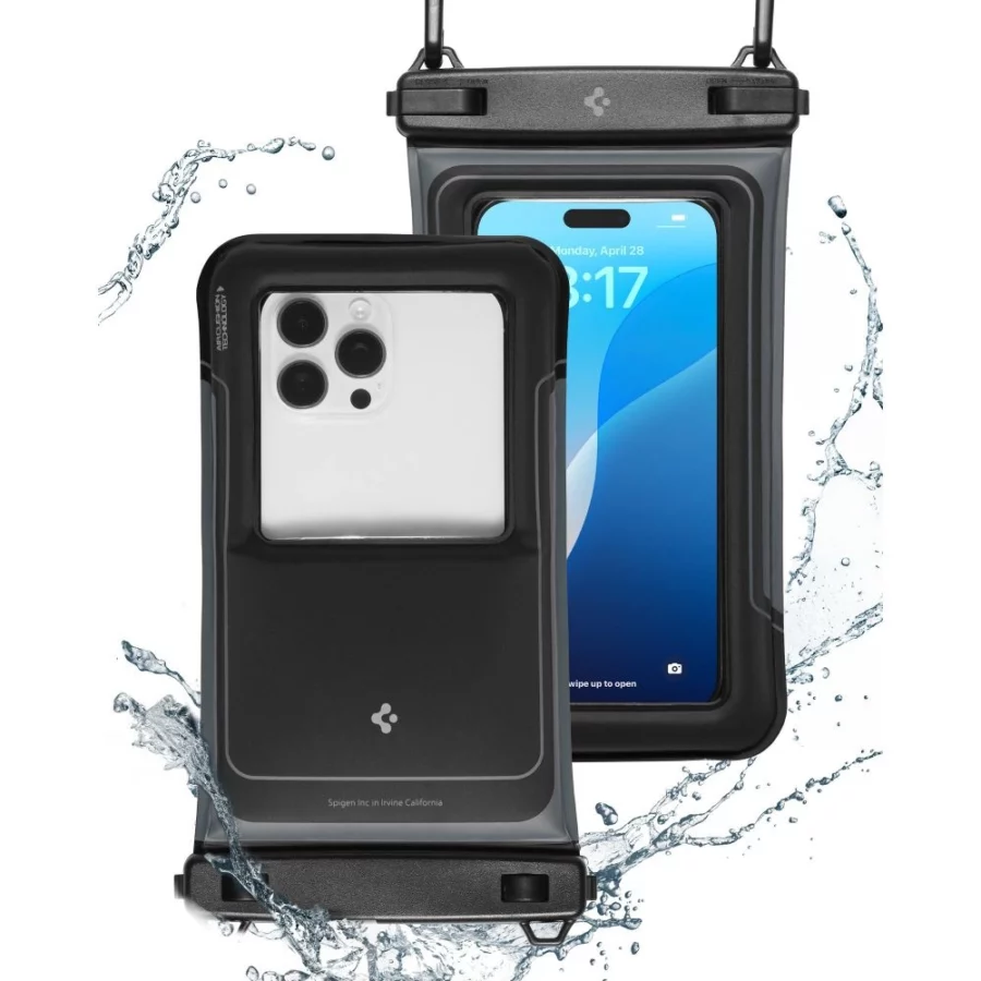 Etui Spigen A611P 2-pack wodoodporne - czarny mat