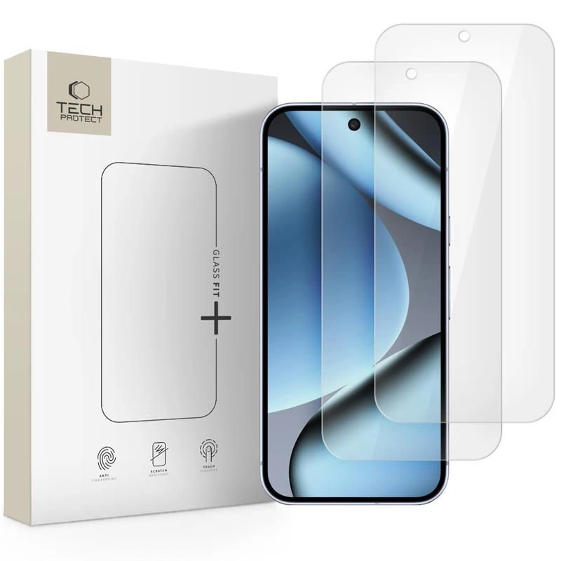 Szkło hartowane Tech-Protect Glass Fit+ 2-pack na Google Pixel 9 Pro XL / 10 Pro XL - przezroczyste