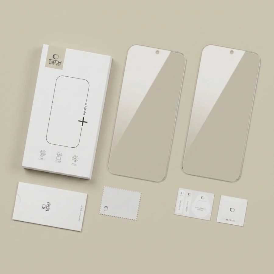 Szkło hartowane Tech-Protect Glass Fit+ 2-pack na Google Pixel 9 Pro XL / 10 Pro XL - przezroczyste