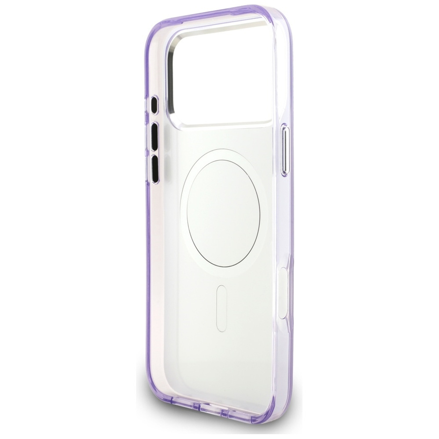 Etui Karl Lagerfeld IML Aquarelle Karl   & Choupette & Logo MagSafe do iPhone 17 Pro Max fioletowy