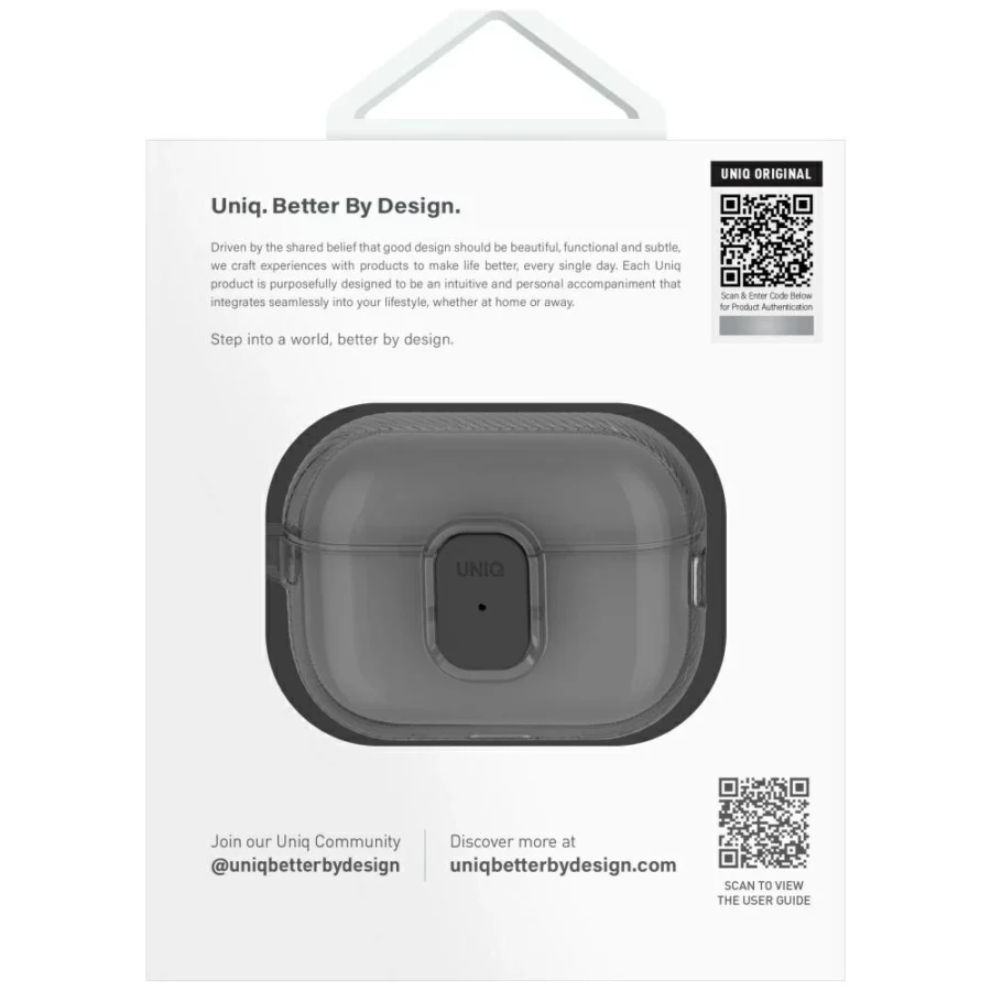 Etui UNIQ Glase Pro do AirPods Pro 2 - czarne
