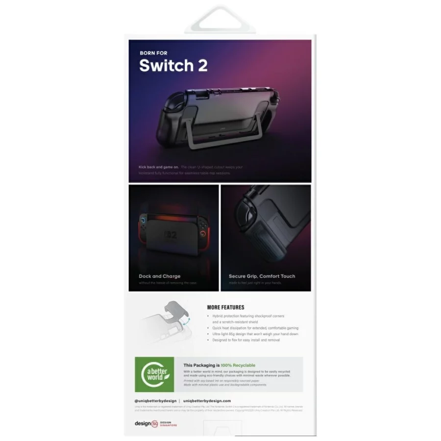 Etui UNIQ Hybrid Bytearmor do Nintendo Switch 2 - czarne