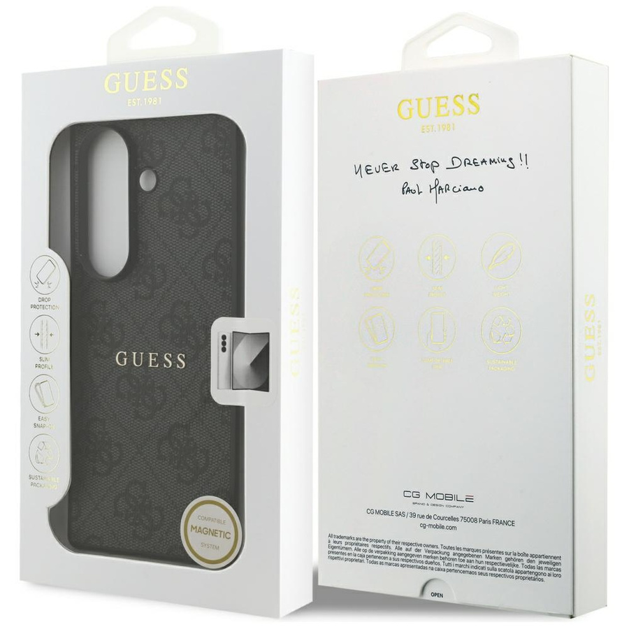 Etui Guess 4G Classic MagSafe do Samsung Galaxy Z Fold7 czarny
