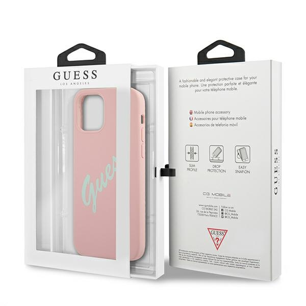 Guess GUHCP12SLSVSPG iPhone 12 mini5,4" różowo zielony/green pink hardcase Silicone Vintage