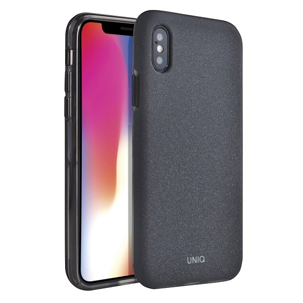 UNIQ etui Lithos iPhone Xs Max czarny/charcoal black