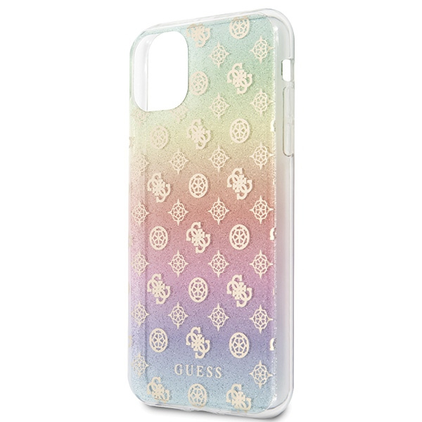 Guess GUHCN65PEOML iPhone 11 Pro Maxmulticolor hard case Iridescent 4G Peony
