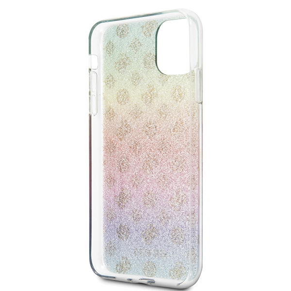 Guess GUHCN65PEOML iPhone 11 Pro Maxmulticolor hard case Iridescent 4G Peony