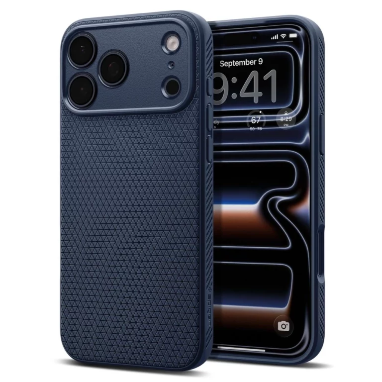 Etui Spigen Liquid Air na iPhone 17 Pro Max - niebieskie