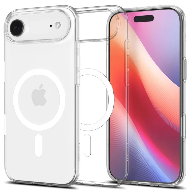 Etui Spigen Liquid Crystal MagSafe na iPhone 17 Air - przezroczysto-białe