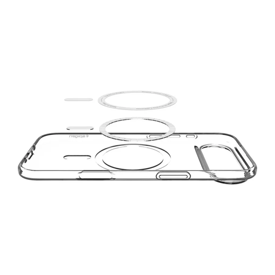 Etui Spigen Liquid Crystal MagSafe na iPhone 17 Air - przezroczysto-białe