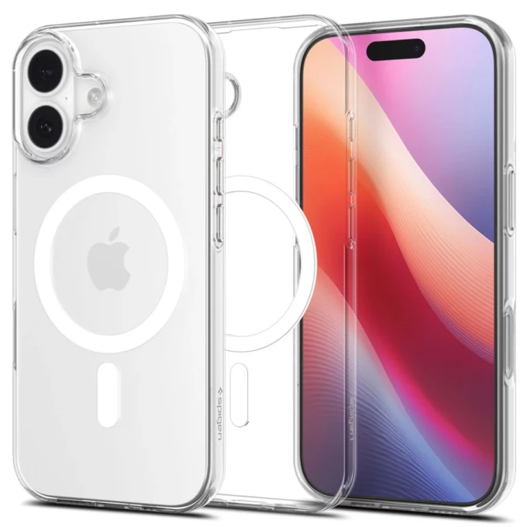 Etui Spigen Liquid Crystal MagSafe na iPhone 17- przezroczysto-białe