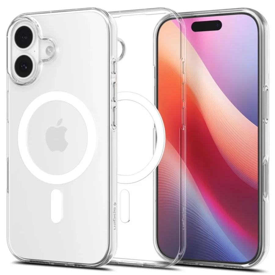 Etui Spigen Liquid Crystal MagSafe na iPhone 17- przezroczysto-białe