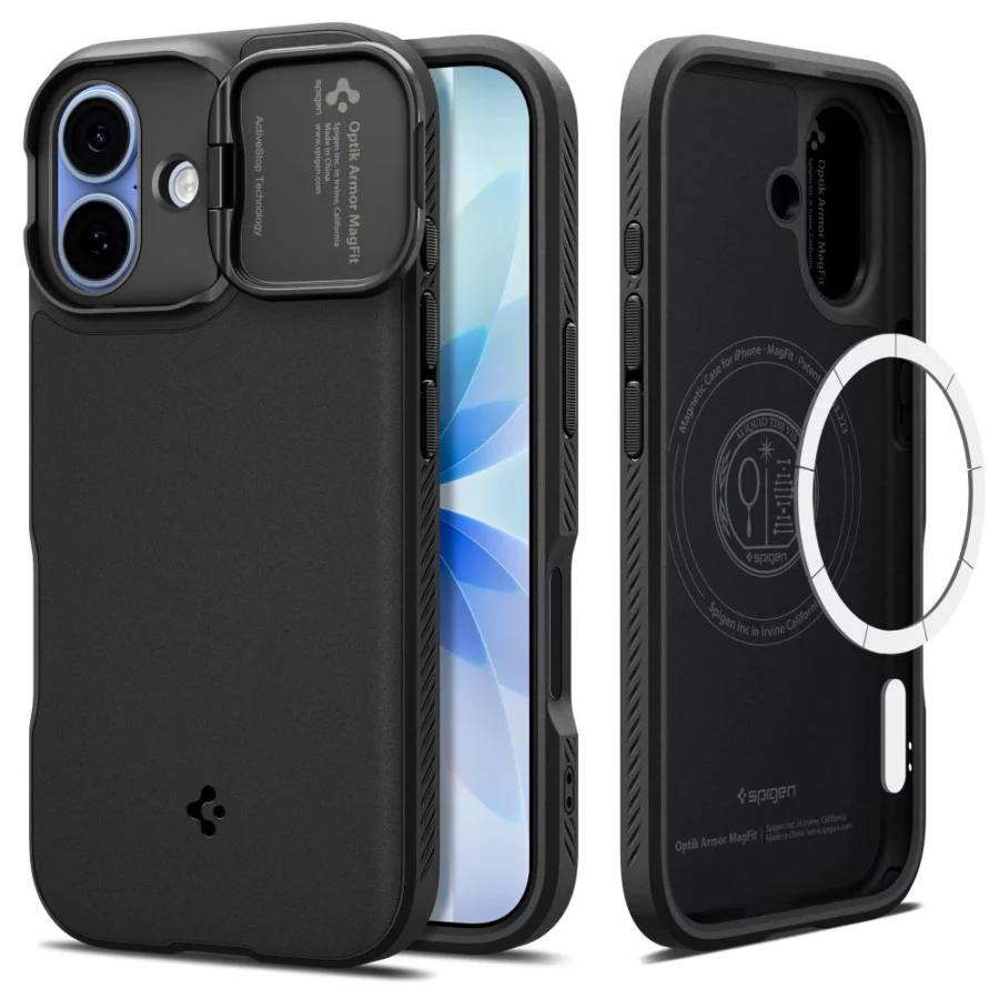 Etui Spigen Optik Armor MagSafe na iPhone 17 - czarne