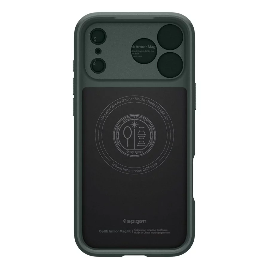 Etui Spigen Optik Armor MagSafe na iPhone 17 Pro - zielone