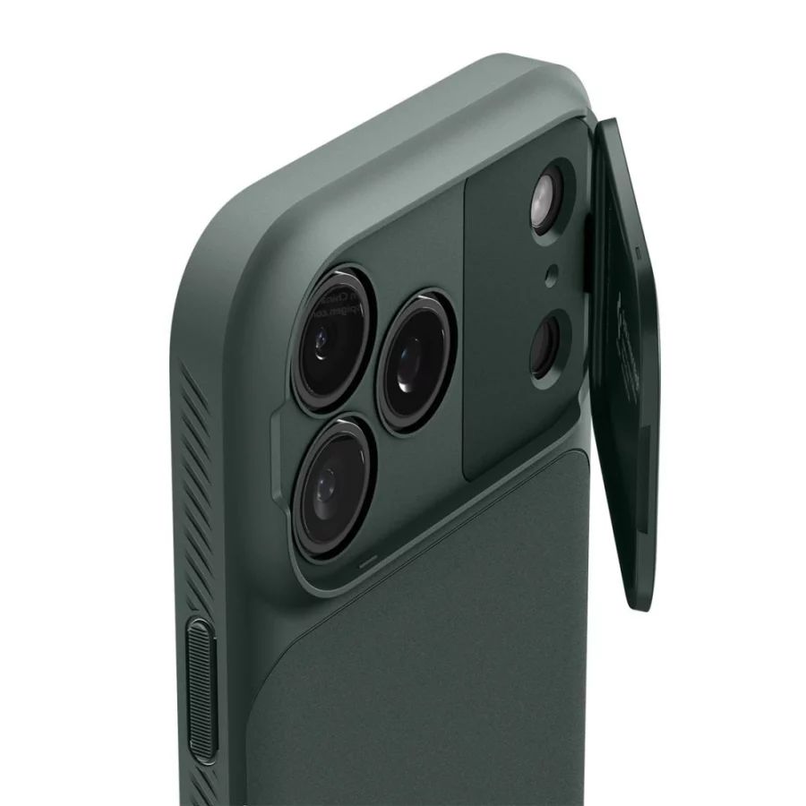 Etui Spigen Optik Armor MagSafe na iPhone 17 Pro - zielone