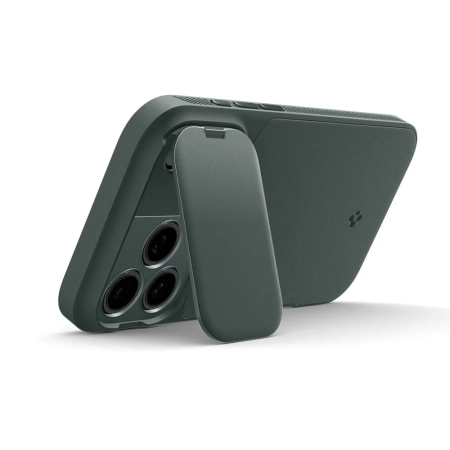 Etui Spigen Optik Armor MagSafe na iPhone 17 Pro - zielone
