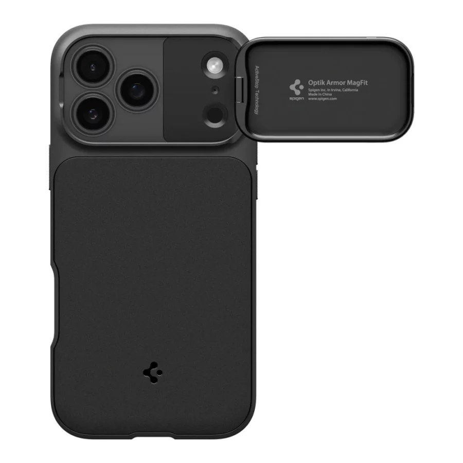 Etui Spigen Optik Armor MagSafe na iPhone 17 Pro - czarne