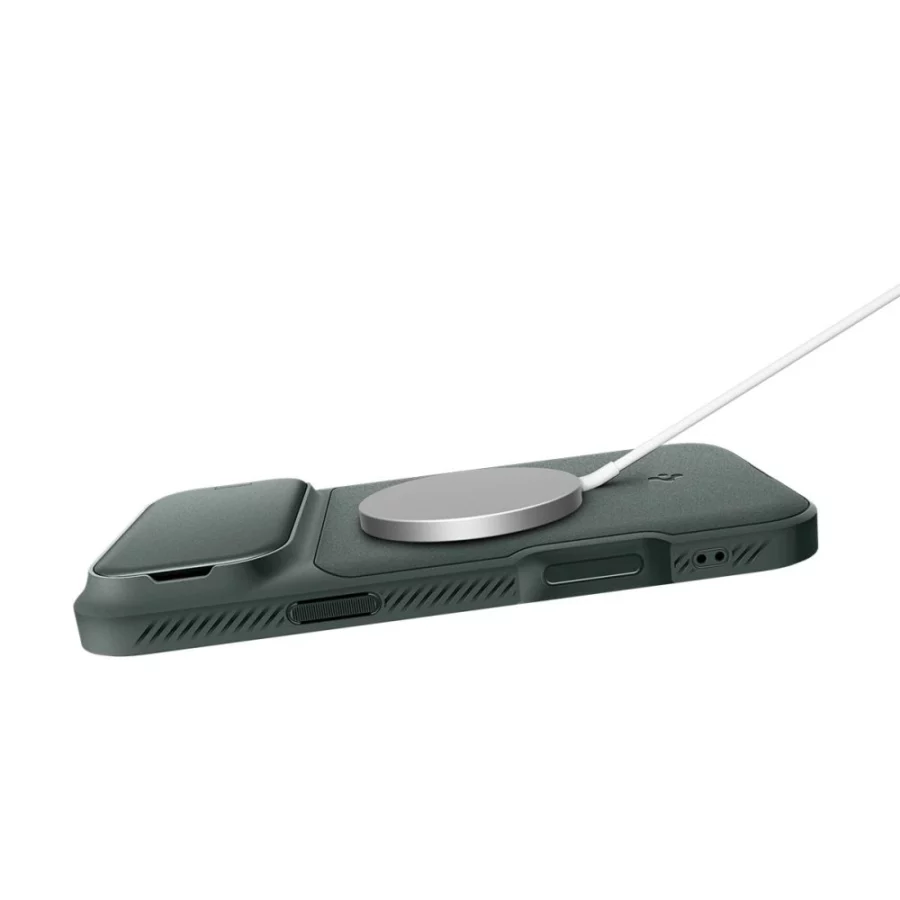 Etui Spigen Optik Armor MagSafe na iPhone 17 Pro Max - zielone